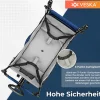 VESKA Bollerwagen faltbar mit Dach Handwagen Transportwagen anthrazit/grau