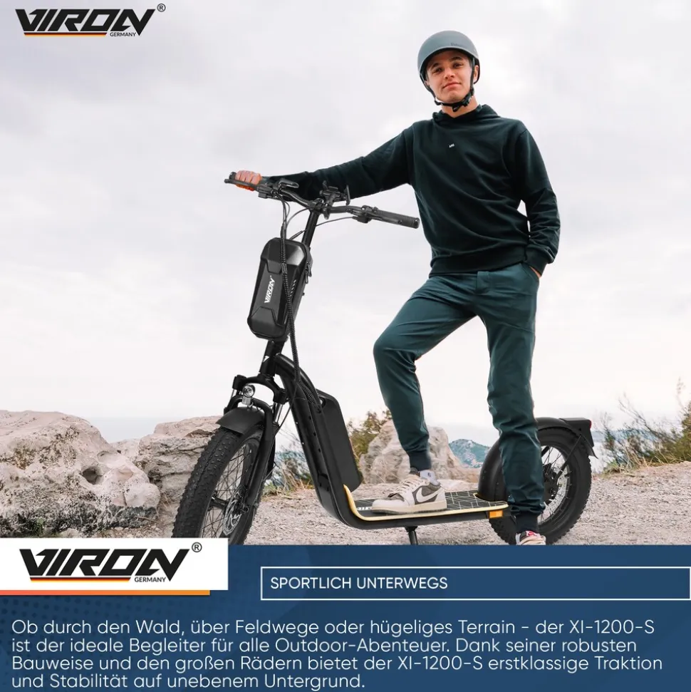 VIRON XI-1200-S E-Scooter mit Straßenzulassung ABE - 12,5 Ah