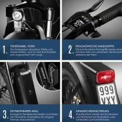 VIRON XI-1200-S E-Scooter mit Straßenzulassung ABE - 12,5 Ah
