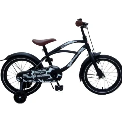 Volare Black Cruiser Kinderfahrrad 16 Zoll Mädchen Jungen Fahrrad ab 4 - 6 Jahre Größe 104 - 110 cm