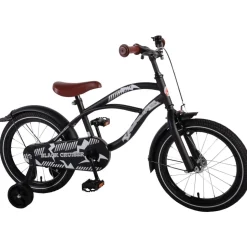 Volare Black Cruiser Kinderfahrrad 16 Zoll Mädchen Jungen Fahrrad ab 4 - 6 Jahre Größe 104 - 110 cm