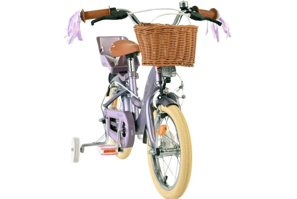 VOLARE Kinderfahrrad Blossom 14 Zoll ohne Rücktrittbremse, lila