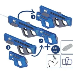 Wasserpistole elektrisch Wasserspritze Happy People MAX Liquidator 62cm blau