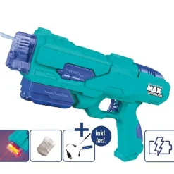 Wasserpistole elektrisch Wasserspritze Happy People MAX Liquidator 27,5cm blau