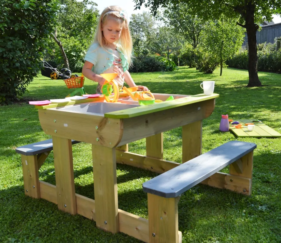 Wendi Toys Sand Wasser Picknick Tisch inkl. Bänken Wannen