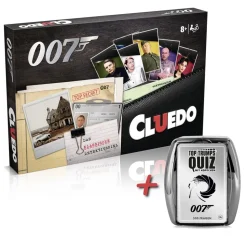 Winning Moves James Bond Cluedo & Top Trumps Quiz Bundle – deutschsprachiges 007 Spielset