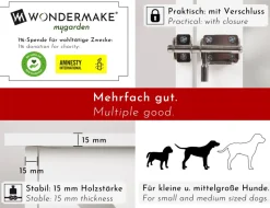 WONDERMAKE® Design Hundekäfig aus Holz für Zuhause Wohnung mit Beistelltisch, Hundebox fürs Wohnzimmer Indoor, 90x60 cm weiß