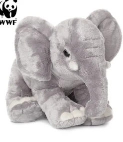 WWF Plüschtier Elefant (Rüssel runter, 18cm) lebensecht Kuscheltier Stofftier