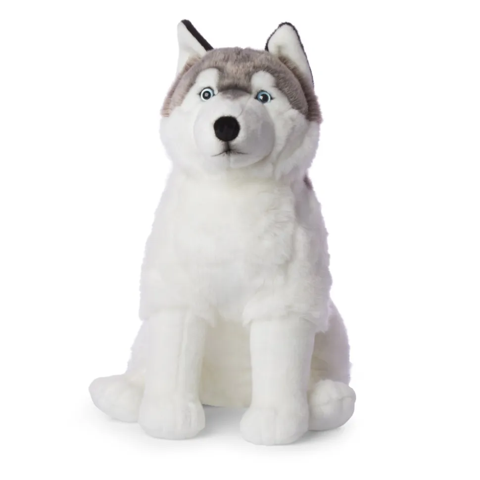WWF - Plüschtier - Husky (sitzend, 70cm) lebensecht Kuscheltier Stofftier Plüschfigur