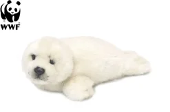 WWF Plüschtier Robbe (weiß, 24cm) lebensecht Kuscheltier Stofftier Seal