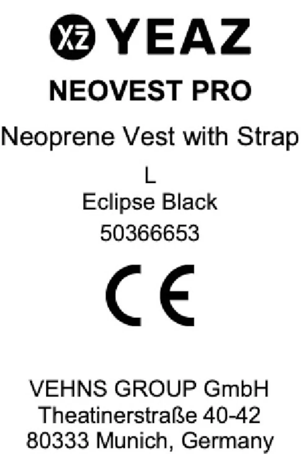 YEAZ Neoprenweste mit Gurt NEOVEST PRO