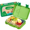 yummy buddy Kinder Brotdose 6 Fächern Klick-Verschluss BPA-Frei Grün