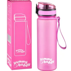 yummy buddy Kinder Trinkflasche 500ml Klick-Verschluss BPA-Frei Pink