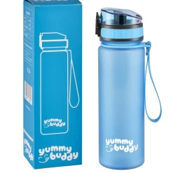 yummy buddy Kinder Trinkflasche 500ml Klick-Verschluss BPA-Frei Blau