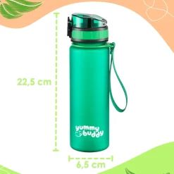 yummy buddy Kinder Trinkflasche 500ml Klick-Verschluss BPA-Frei Grün