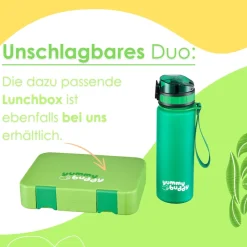 yummy buddy Kinder Trinkflasche 500ml Klick-Verschluss BPA-Frei Grün