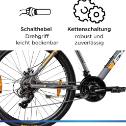 Zündapp FX27 Mountainbike Hardtail 160 - 185 cm Fahrrad MTB 21 Gänge Mountain Bike für Erwachsene und Jugendliche