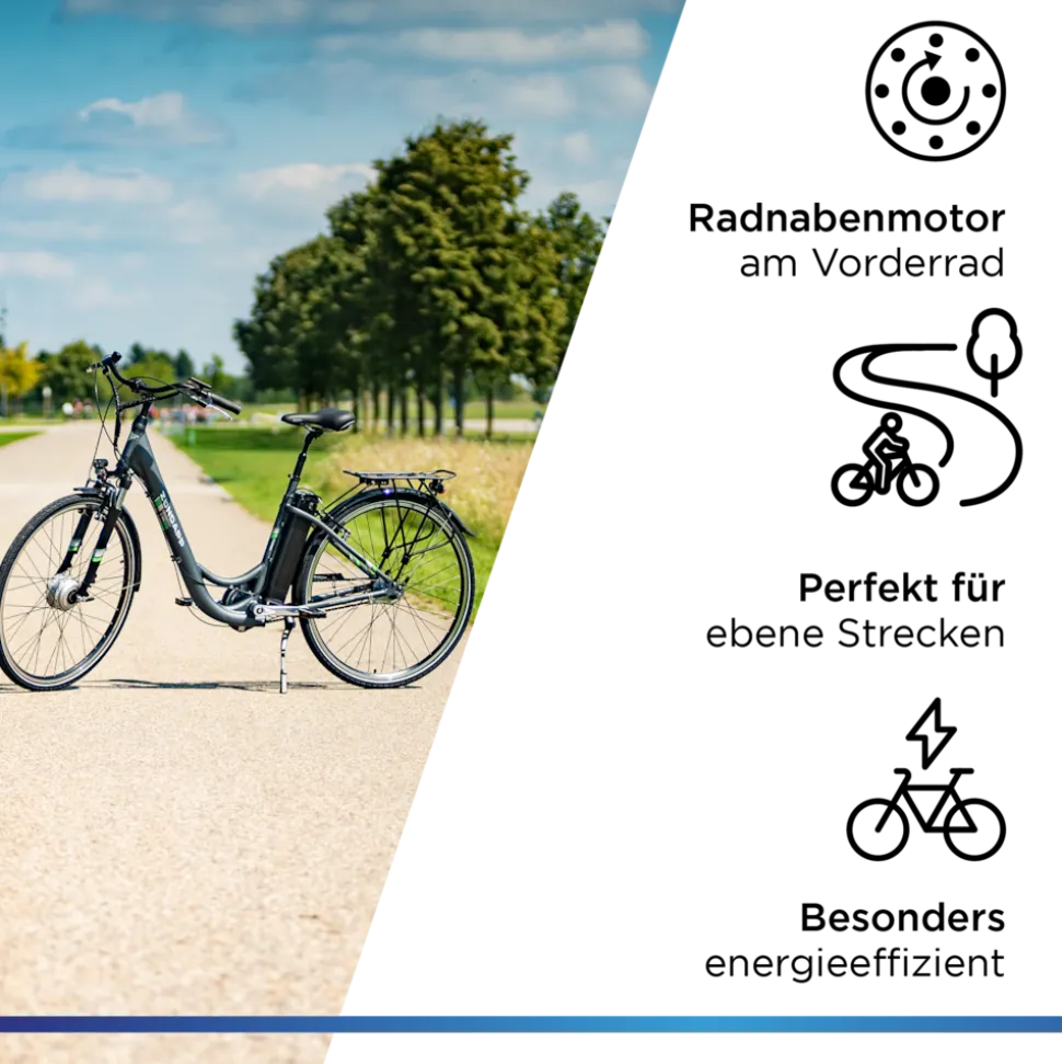 Zündapp Green 2.7 E Bike Damenfahrrad 28 Zoll 150 - 175 cm mit 3 Gang Nabenschaltung Rücktritt Pedelec Hollandrad Citybike Nabenmotor