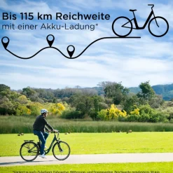 Zündapp Green 2.7 E Bike Damenfahrrad 28 Zoll 150 - 175 cm mit 3 Gang Nabenschaltung Rücktritt Pedelec Hollandrad Citybike Nabenmotor