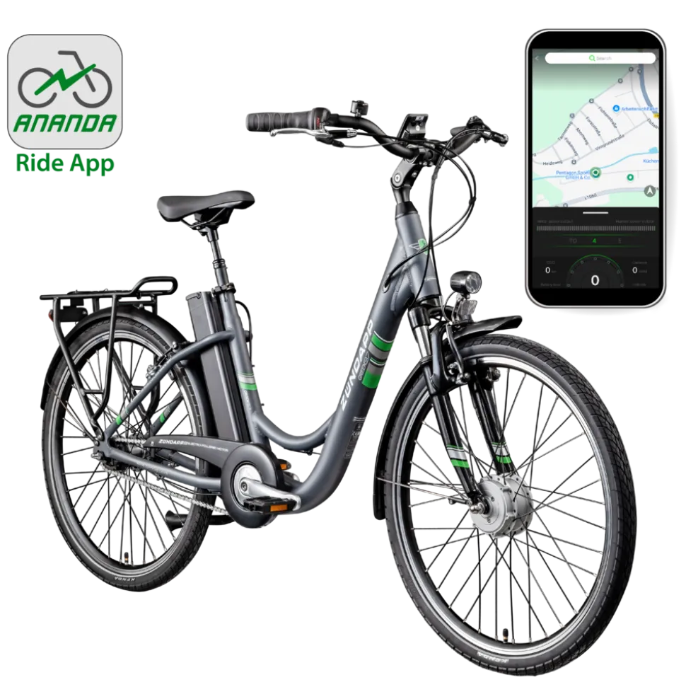 Zündapp Green 3.7 E Bike Damen 26 Zoll Pedelec 7 Gang Elektrofahrrad ab 140 cm Damenfahrrad retro Hollandrad mit Nabenschaltung