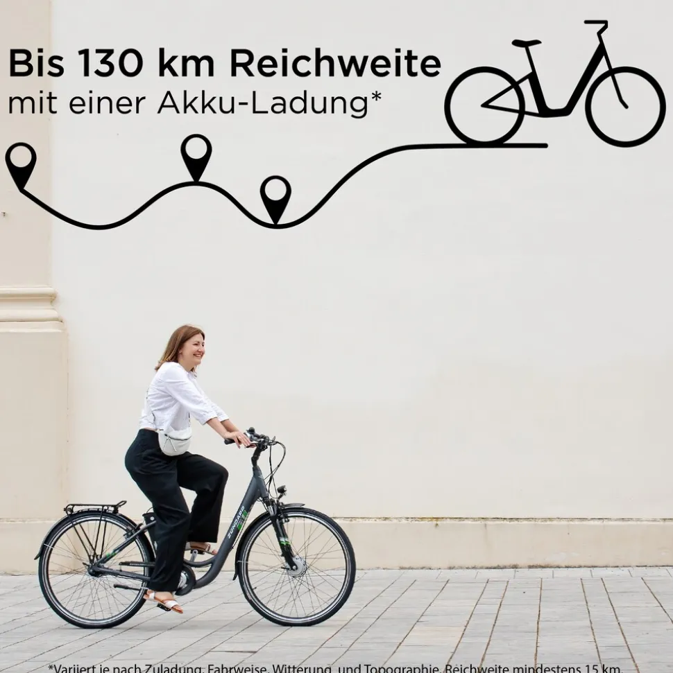 Zündapp Green 3.7 E Bike Damen 26 Zoll Pedelec 7 Gang Elektrofahrrad ab 140 cm Damenfahrrad retro Hollandrad mit Nabenschaltung