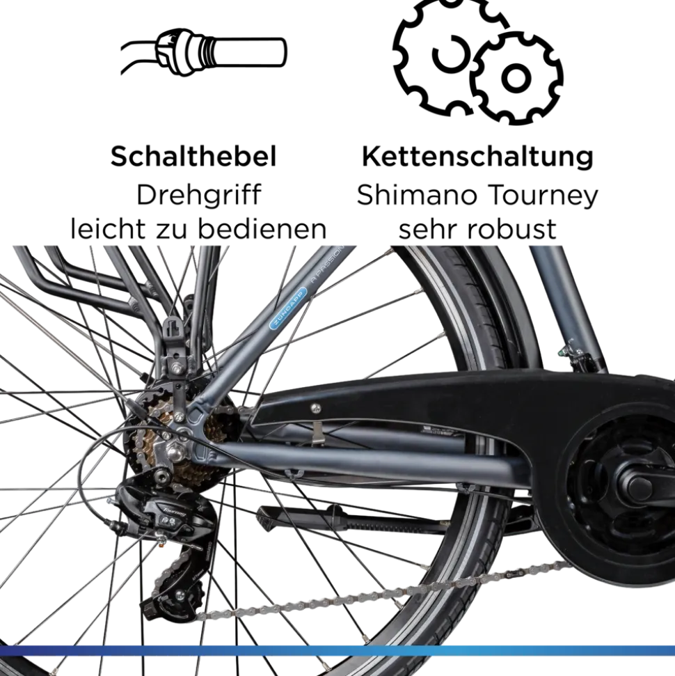 Zündapp Green 7.7 E-Bike Herren Trekkingrad 28 Zoll Pedelec 155 - 185 cm Trekkingbike mit 21 Gang E Fahrrad StVZO Tourenrad