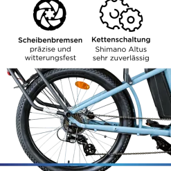 Zündapp Longtail M400 E Bike Lastenrad bis 180 kg 24 Zoll Elektrofahrrad 160-195 cm Mittelmotor Cargo Elektro Fahrrad 7 Gänge Pedelec