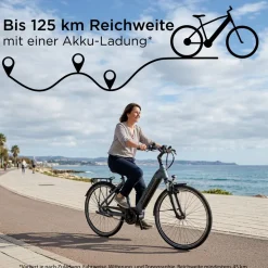 Zündapp X600 E Bike Damenfahrrad 155 - 180 cm Stadtrad Pedelec 7 Gang Shimano Schaltung Cityrad mit Bosch Mittelmotor Hollandrad