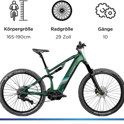 Zündapp X1000 E Bike Mountainbike Fully 29 Zoll 10 Gänge Pedelec Herren 165 - 190 cm Elektrofahrrad 730Wh