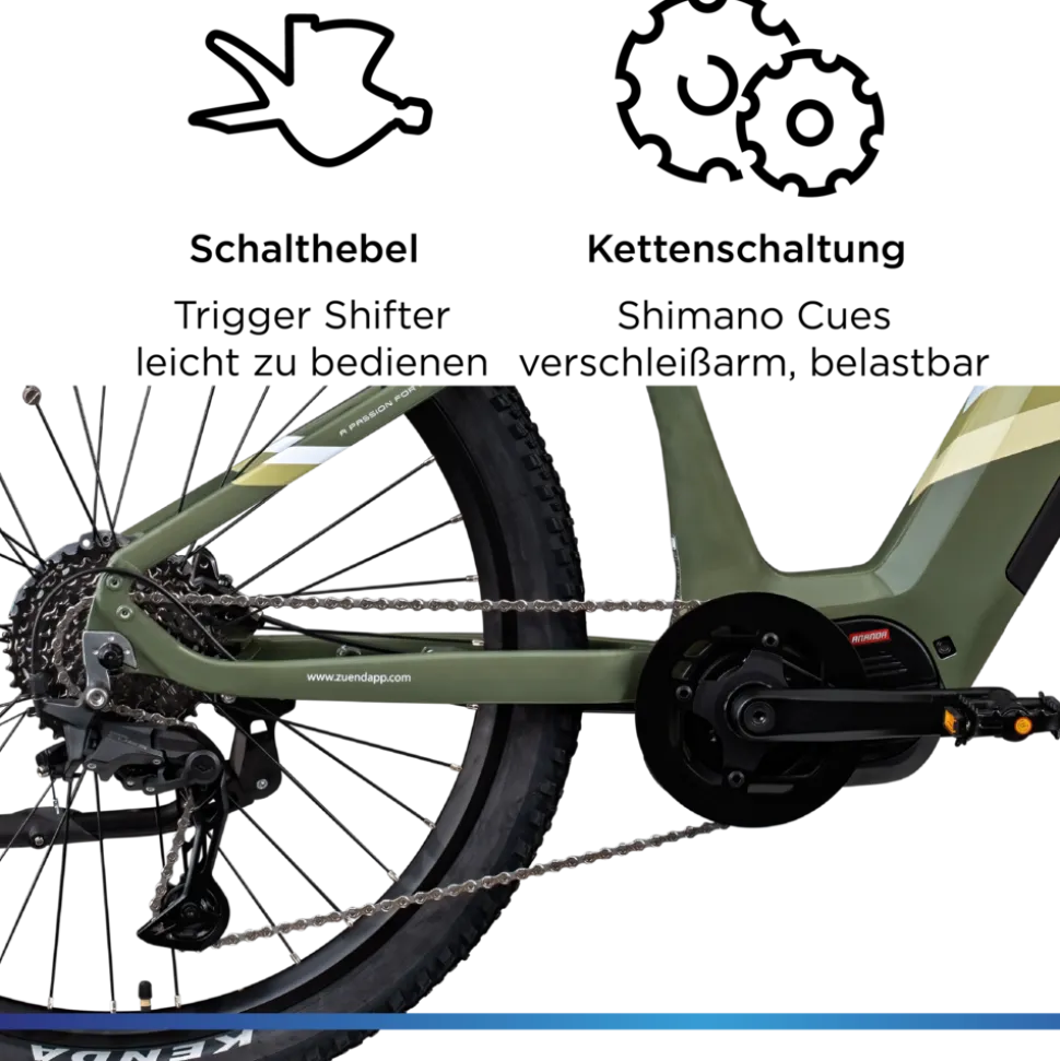 Zündapp X900 E Bike Mountainbike 27,5 Zoll Pedelec Herren 165-180 cm Elektrofahrrad 10 Gang EMTB Hardtail mit Mittelmotor