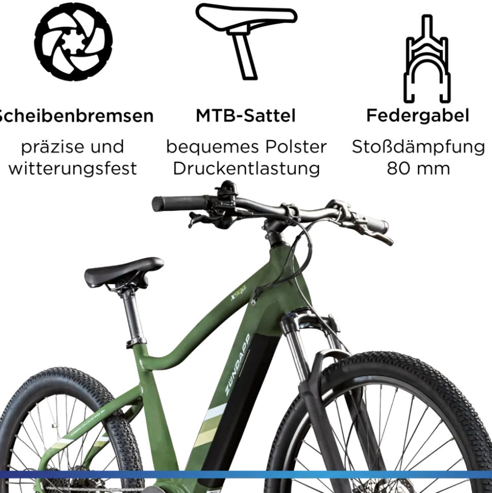 Zündapp X900 E Bike Mountainbike 27,5 Zoll Pedelec Herren 165-180 cm Elektrofahrrad 10 Gang EMTB Hardtail mit Mittelmotor