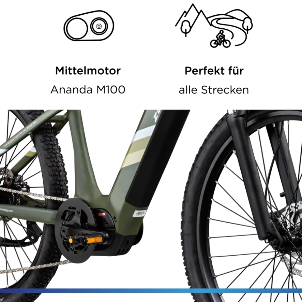 Zündapp X900 E Bike Mountainbike 27,5 Zoll Pedelec Herren 165-180 cm Elektrofahrrad 10 Gang EMTB Hardtail mit Mittelmotor