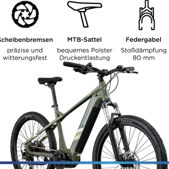 Zündapp X900 E Bike Mountainbike 27,5 Zoll Pedelec Herren 165-180 cm Elektrofahrrad 10 Gang EMTB Hardtail mit Mittelmotor
