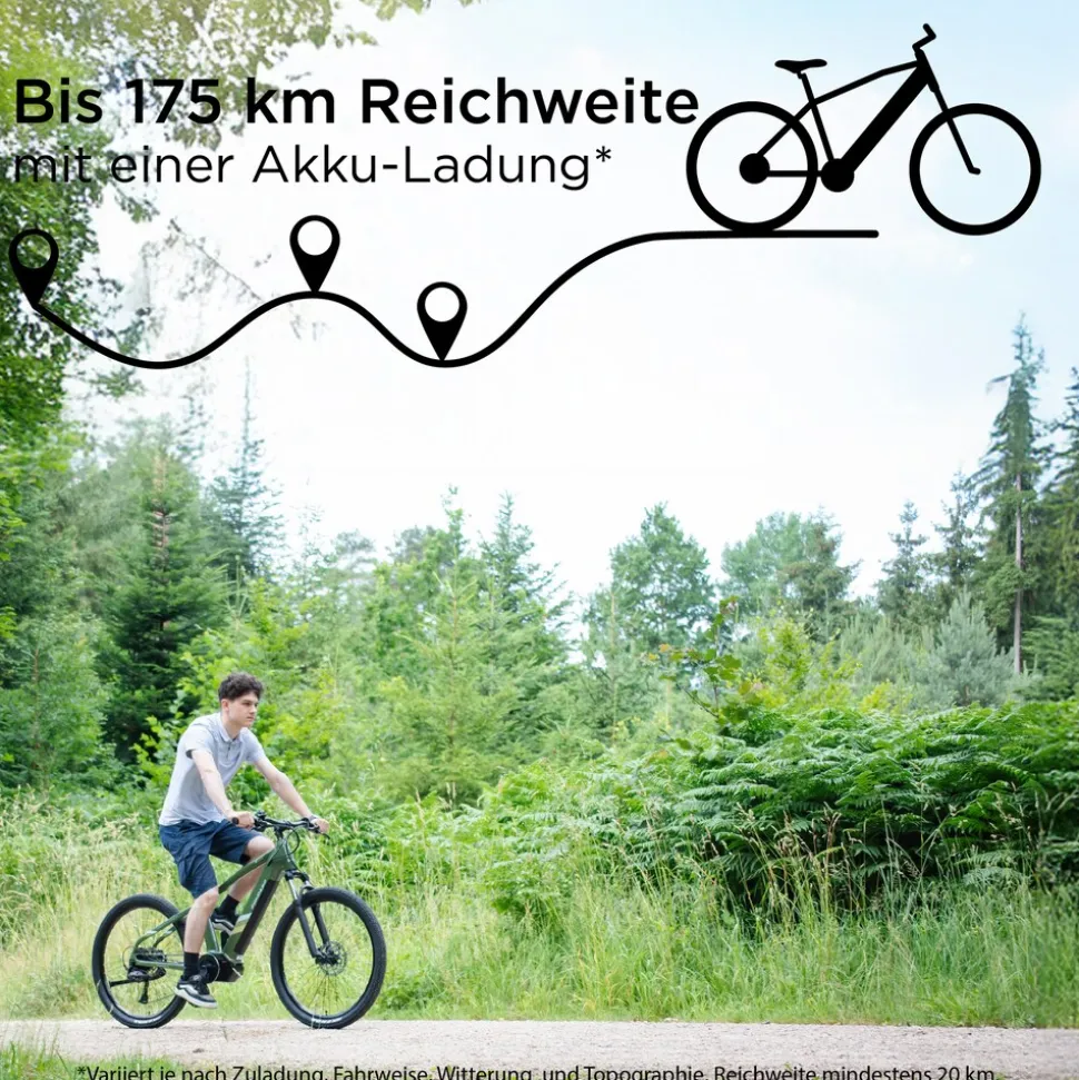Zündapp X900 E Bike Mountainbike 27,5 Zoll Pedelec Herren 165-180 cm Elektrofahrrad 10 Gang EMTB Hardtail mit Mittelmotor