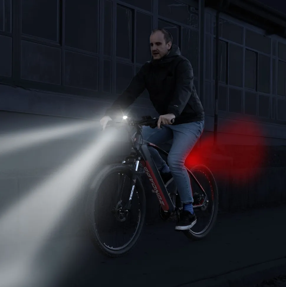 Zündapp ZA.K.15 LED Beleuchtungsset StVZO Fahrradlicht Fahrrad Lampe Set Beleuchtung Fahrrad Akku Lampenset