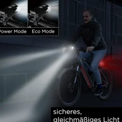 Zündapp ZA.K.15 LED Beleuchtungsset StVZO Fahrradlicht Fahrrad Lampe Set Beleuchtung Fahrrad Akku Lampenset