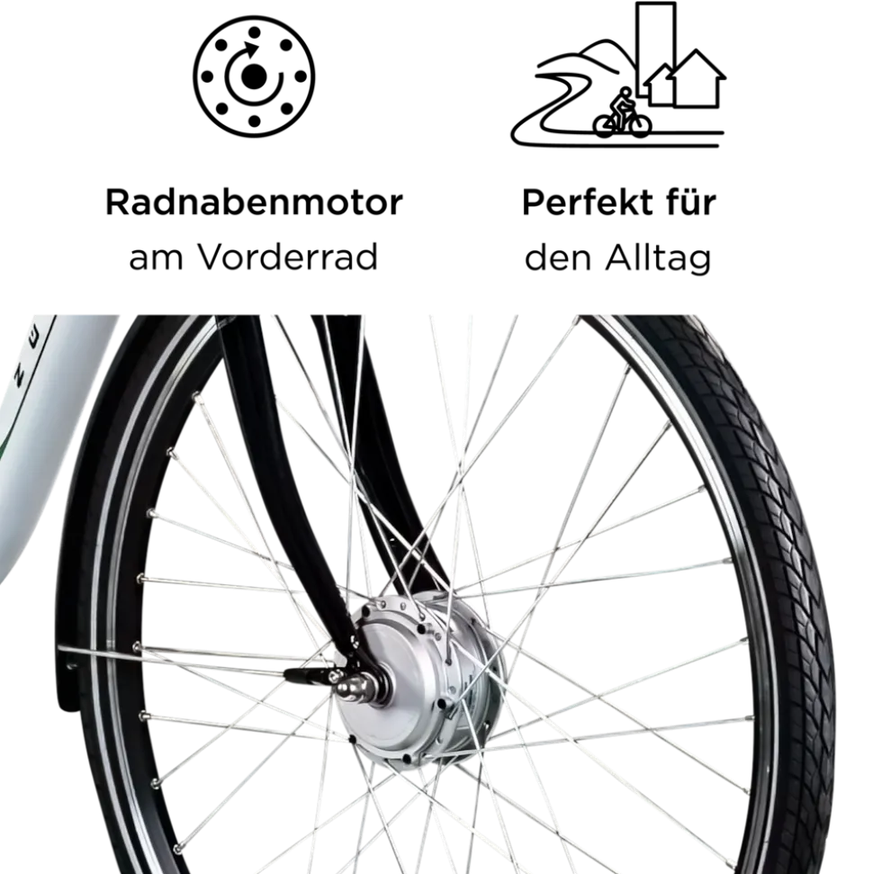 Zündapp Z503 E Bike Damen ab 155 cm Damenfahrrad 28 Zoll Pedelec mit tiefem Einstieg retro Elektrofahrrad 7 Gang Schaltung E Fahrrad Stadtrad StVZO
