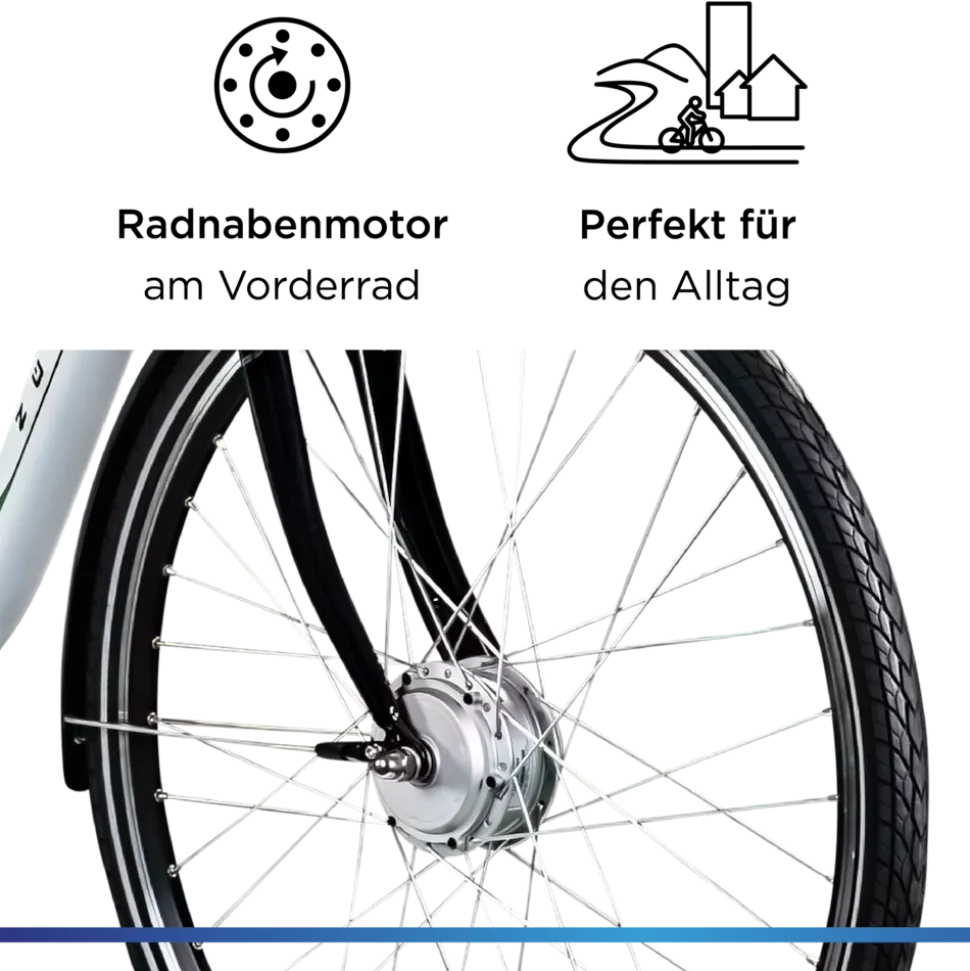 Zündapp Z503 E Bike Damen ab 155 cm Damenfahrrad 28 Zoll Pedelec mit tiefem Einstieg retro Elektrofahrrad 7 Gang Schaltung E Fahrrad Stadtrad StVZO
