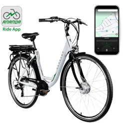 Zündapp Z503 E Bike Damen ab 155 cm Damenfahrrad 28 Zoll Pedelec mit tiefem Einstieg retro Elektrofahrrad 7 Gang Schaltung E Fahrrad Stadtrad StVZO