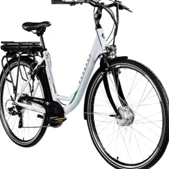 Zündapp Z503 E Bike Damen ab 155 cm Damenfahrrad 28 Zoll Pedelec mit tiefem Einstieg retro Elektrofahrrad 7 Gang Schaltung E Fahrrad Stadtrad StVZO