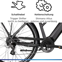 Zündapp Z810 E Bike Damen Trekkingrad ab 165 cm Elektrofahrrad 550 Wh Pedelec Trekking Rad Fahrrad mit 8 Gang und Beleuchtung StVZO