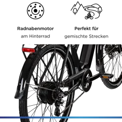 Zündapp Z810 E Bike Damen Trekkingrad ab 165 cm Elektrofahrrad 550 Wh Pedelec Trekking Rad Fahrrad mit 8 Gang und Beleuchtung StVZO