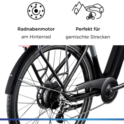 Zündapp Z810 E Bike Herren Trekkingrad ab 175 cm Elektrofahrrad 550 Wh Pedelec Trekking Rad Fahrrad mit 8 Gang und Beleuchtung StVZO