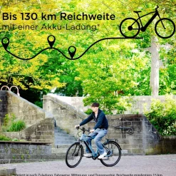 Zündapp Z810 E Bike Herren Trekkingrad ab 175 cm Elektrofahrrad 550 Wh Pedelec Trekking Rad Fahrrad mit 8 Gang und Beleuchtung StVZO