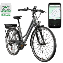 Zündapp Z802 E Bike Trekkingrad Damen ab 160 cm mit Nabenmotor Pedelec Trekking Fahrrad mit 21 Gang und Beleuchtung StVZO