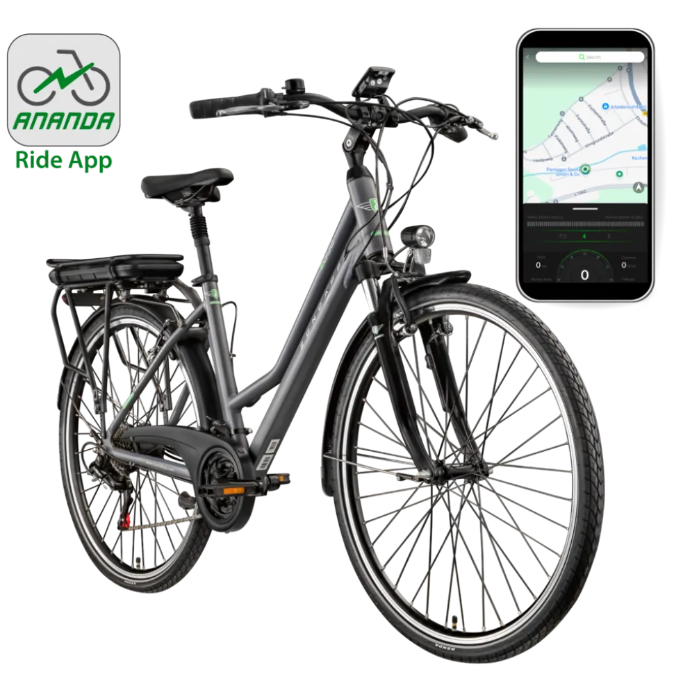 Zündapp Z802 E Bike Trekkingrad Damen ab 160 cm mit Nabenmotor Pedelec Trekking Fahrrad mit 21 Gang und Beleuchtung StVZO