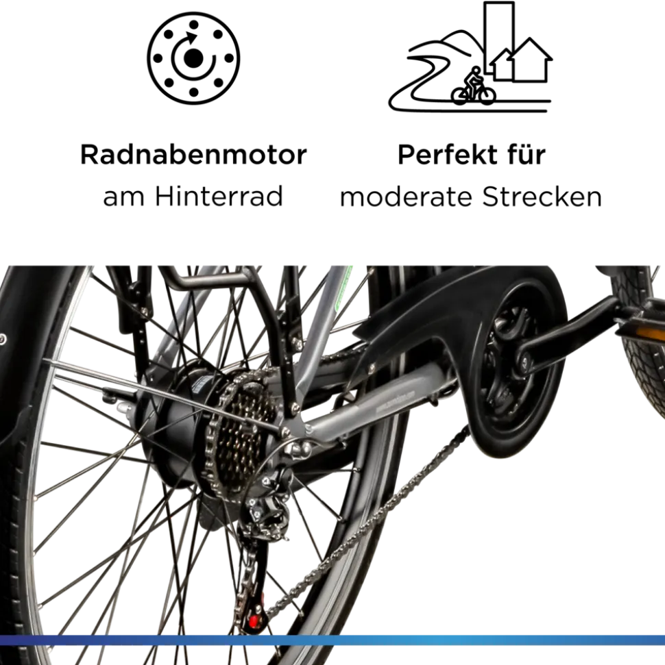 Zündapp Z802 E Bike Trekkingrad Damen ab 160 cm mit Nabenmotor Pedelec Trekking Fahrrad mit 21 Gang und Beleuchtung StVZO