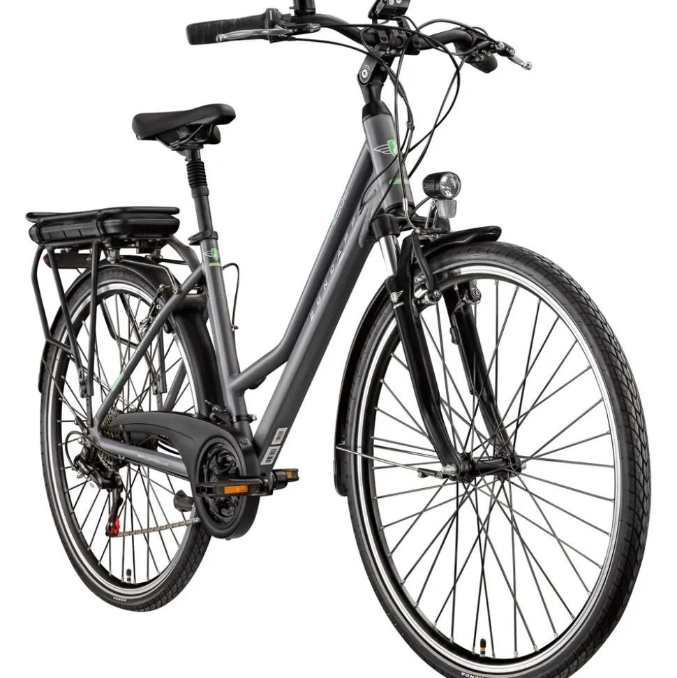 Zündapp Z802 E Bike Trekkingrad Damen ab 160 cm mit Nabenmotor Pedelec Trekking Fahrrad mit 21 Gang und Beleuchtung StVZO