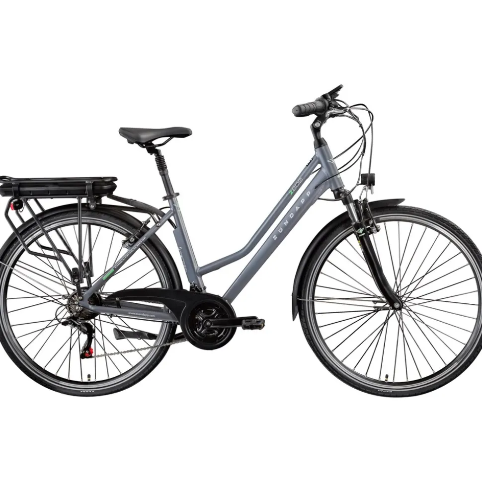 Zündapp Z802 E Bike Trekkingrad Damen ab 160 cm mit Nabenmotor Pedelec Trekking Fahrrad mit 21 Gang und Beleuchtung StVZO