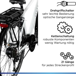 Zündapp Z802 E Bike 28 Zoll Herren Trekkingrad 21 Gang Elektrofahrrad StVZO 165 - 185 cm Pedelec Elektro Trekking Fahrrad